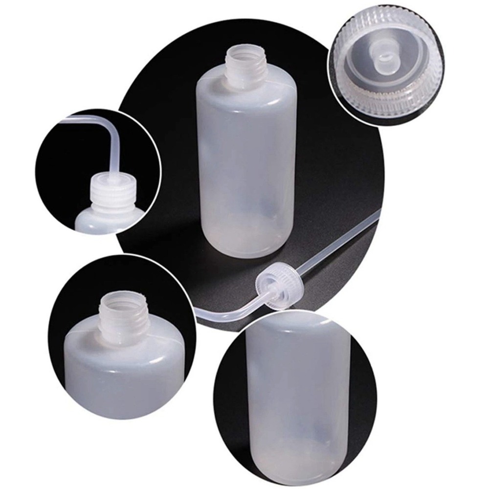 2 PCS 500ML 17.6OZ Plastic White Translucent Squeeze Wash Bottles with Gradua... - Picture 2 of 6